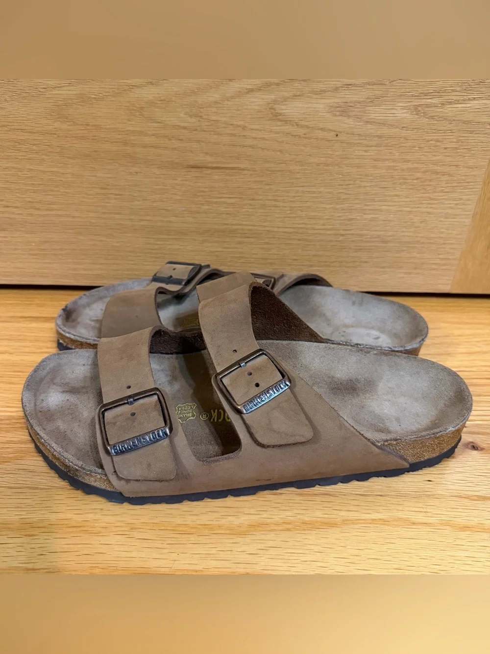 Birkenstock Arizona ran nubuck leather sandals with buckles - Picture 2 of 8